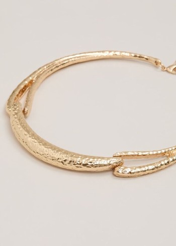 Phase Eight Gold Textured Collar Jewellery Gold USA | 9418672-QG